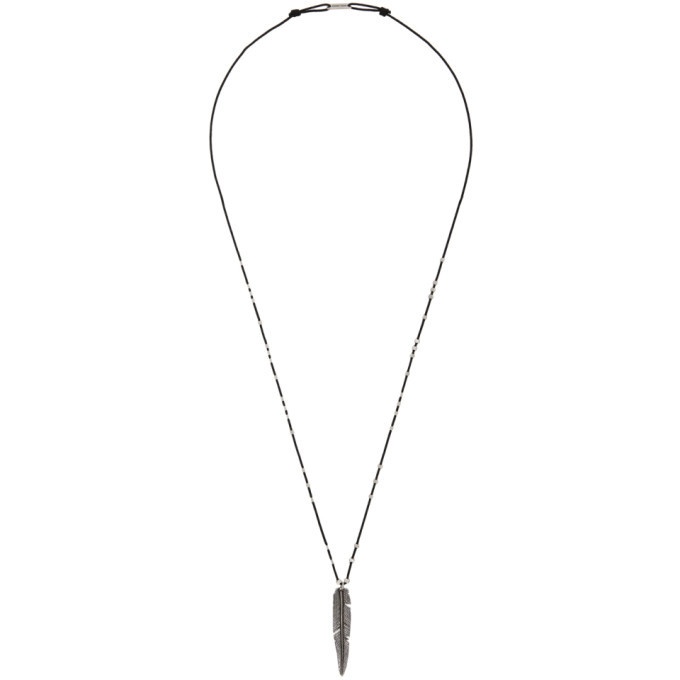 Photo: Isabel Marant Silver and Black Feather Necklace