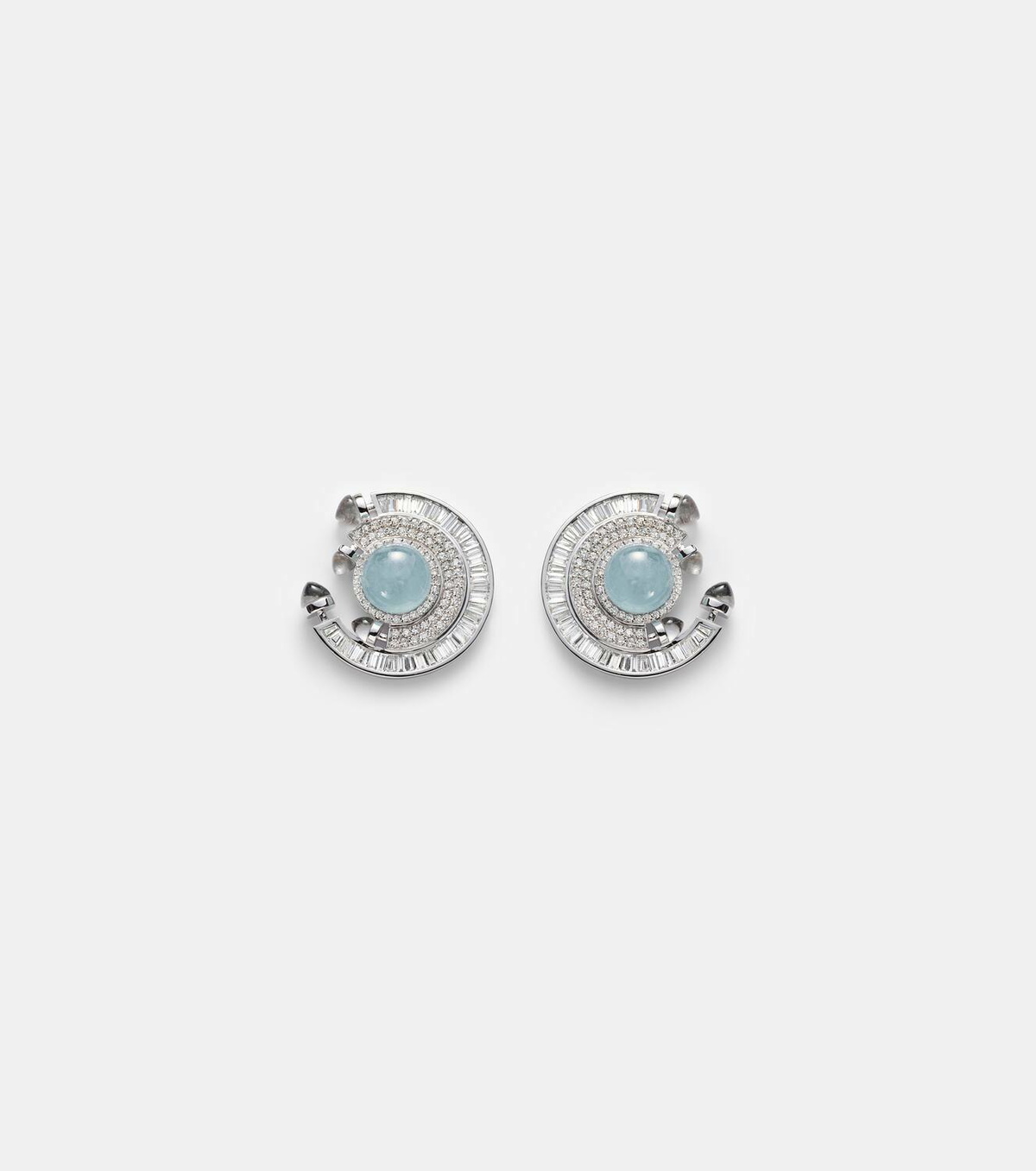 Ananya Chakra 18kt white gold earrings with pearls and gemstones