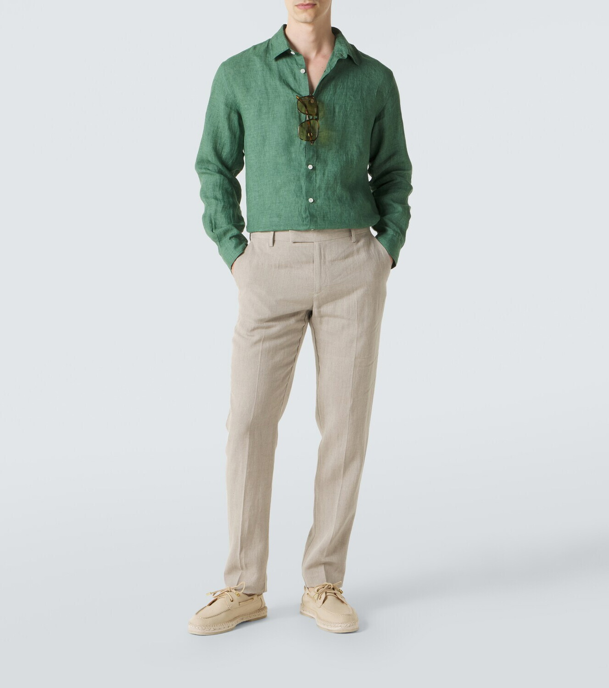 Sunspel Linen straight pants