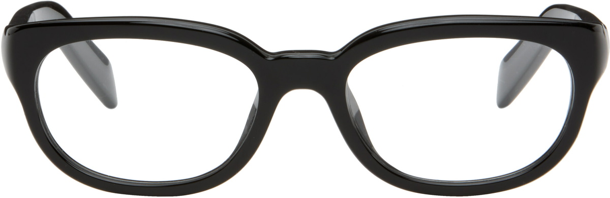 Prada Eyewear Black Round Glasses