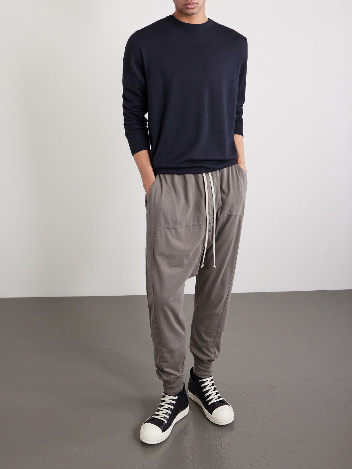 DRKSHDW by Rick Owens - Prisoner Tapered Cotton-Jersey Sweatpants