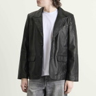 Deadwood Men's Stanley Leather Blazer in Black