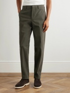 Loro Piana - Jarno Austin Straight-Leg Stretch-Cotton Twill Trousers - Green
