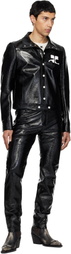 Courrèges Black 5-Pocket Vinyl Reedition Trousers