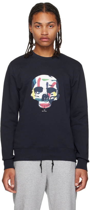 Photo: PS by Paul Smith Navy Skull Sweatshirt