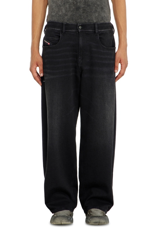 Photo: Diesel Relaxed Regular Waist 2097 D-Enim-M Joggjeans, Black/Dark grey, Zip fly