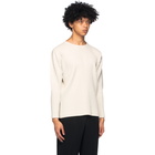 Homme Plisse Issey Miyake Off-White Surface Long Sleeve T-Shirt