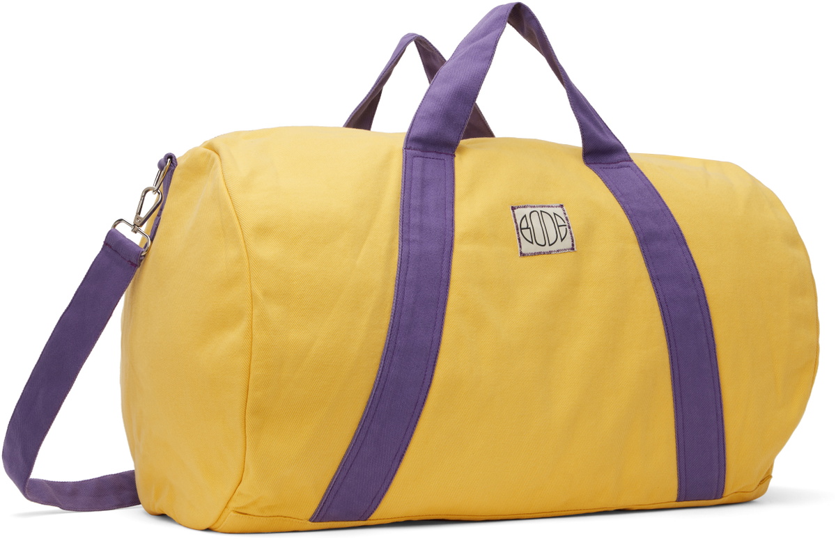 Bode Yellow & Purple Two-Tone Gym Duffle Bag