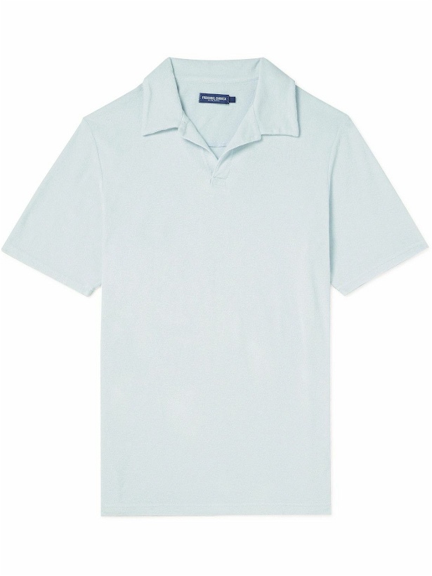 Photo: Frescobol Carioca - Faustino Cotton, Lyocell and Linen-Blend Terry Polo Shirt - Gray