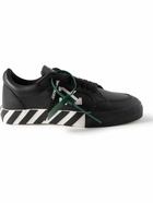 Off-White - Full-Grain Leather Sneakers - Black