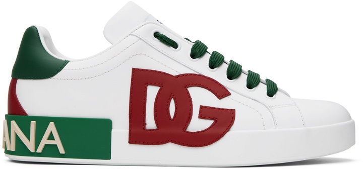 Photo: Dolce & Gabbana White Portofino Sneakers