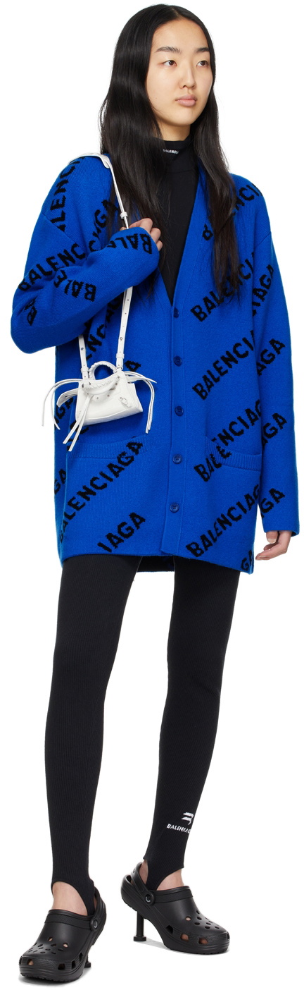 Balenciaga: White Super Nano Neo Classic Bag