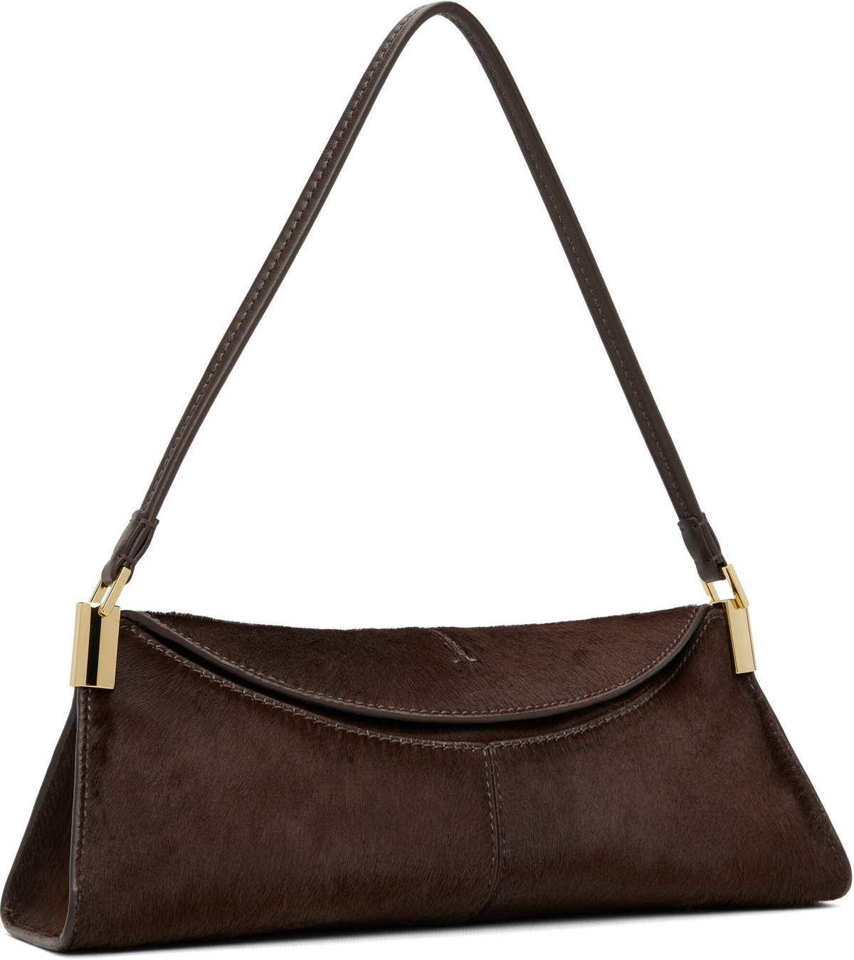 BALMAIN Brown 64-83 Small Pony-Effect Leather Bag