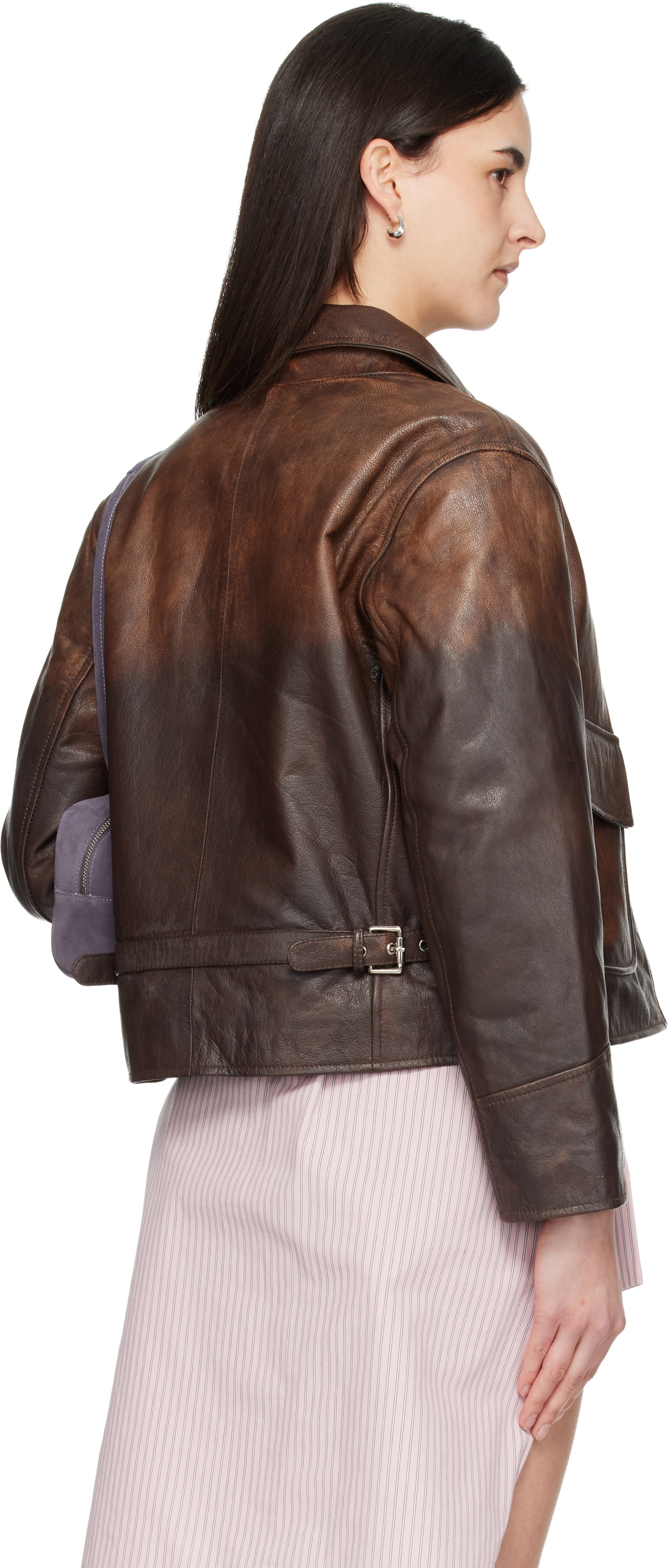 Gimaguas Brown Claudia Leather Jacket