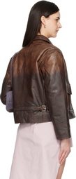 Gimaguas Brown Claudia Leather Jacket