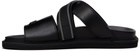 Moschino Black Sporty Sandals
