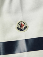Moncler - Logo-Embroidered Two-Tone Cotton-Jersey Sweatshirt - Blue