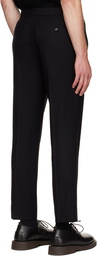 Solid Homme Black Tapered Trousers