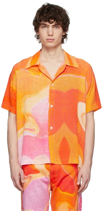 Photo: ERL Pink & Orange Graphic Shirt