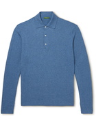 Sid Mashburn - Rally Slim-Fit Cotton and Cashmere-Blend Polo Shirt - Blue