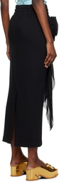 Dries Van Noten Black Hayfa Midi Skirt