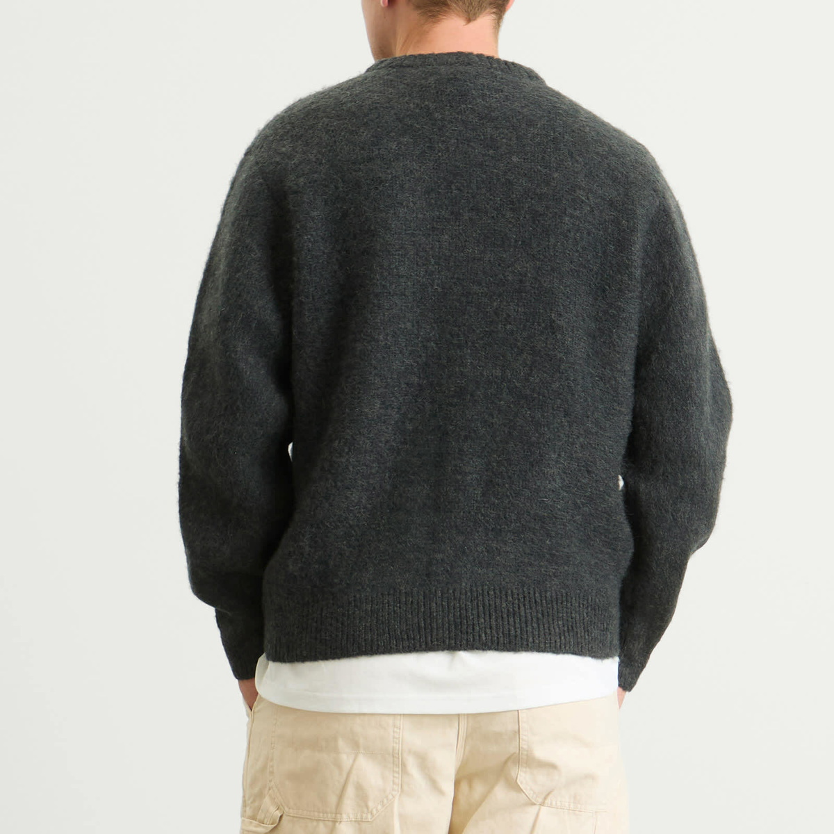 Gramicci Men's Mohair Sweater in Charcoal