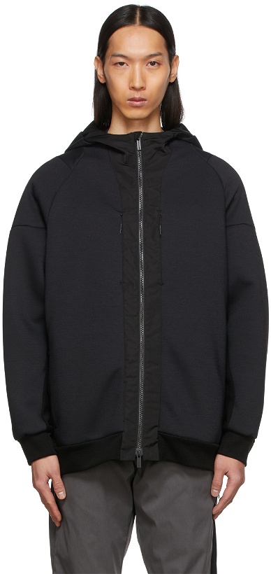 Photo: White Mountaineering Black Contrasted Zip-Up Hoodie