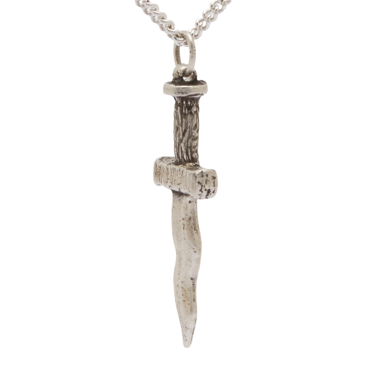 Heresy Men's Dirk Dagger Necklace in Oxidised Silver