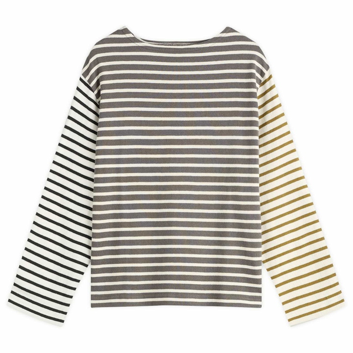 Photo: Beams Boy Women's Elbow Patch Basque Long Sleeve T-Shirt in Multi
