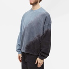 Noma t.d. Men's Hand Dyed Twist Crew Neck Sweat in Grey/Blue