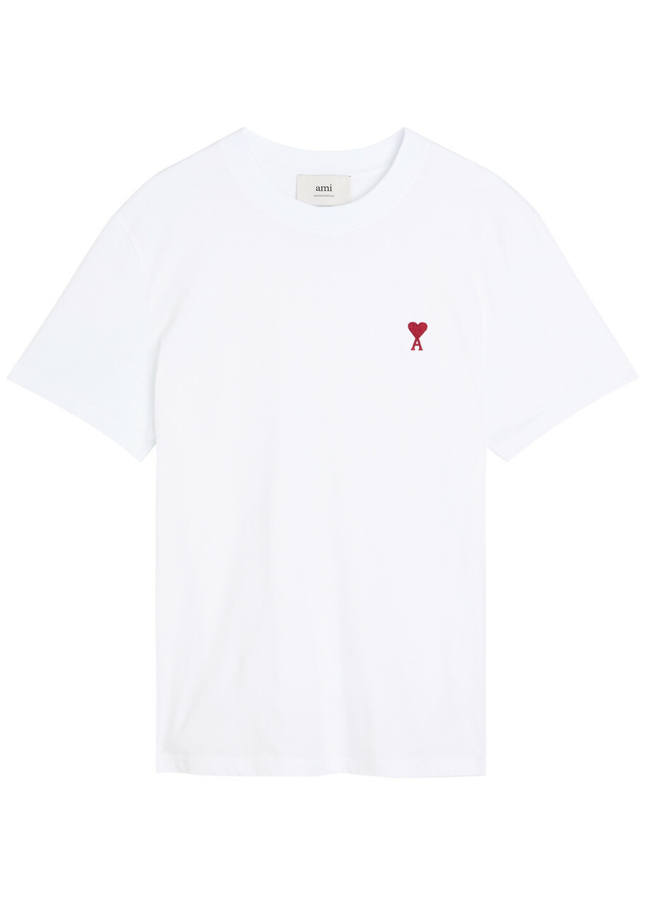 Tシャツ・カットソー AMI Paris Small Red ADC Classic T-Shirt Ami Paris Small Red Ami De Coeur T-shirt Black Men's - US