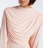 De La Vali Persia draped jersey minidress