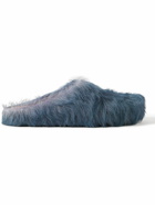 Marni - Fussbett Calf Hair Slippers - Blue