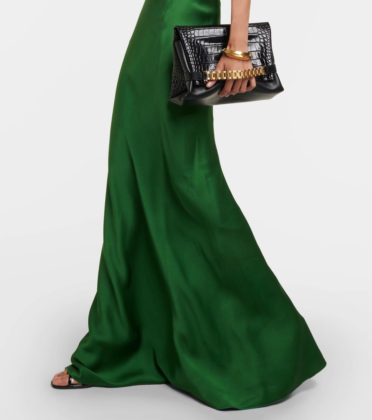 Victoria Beckham High-rise satin maxi skirt Victoria Beckham