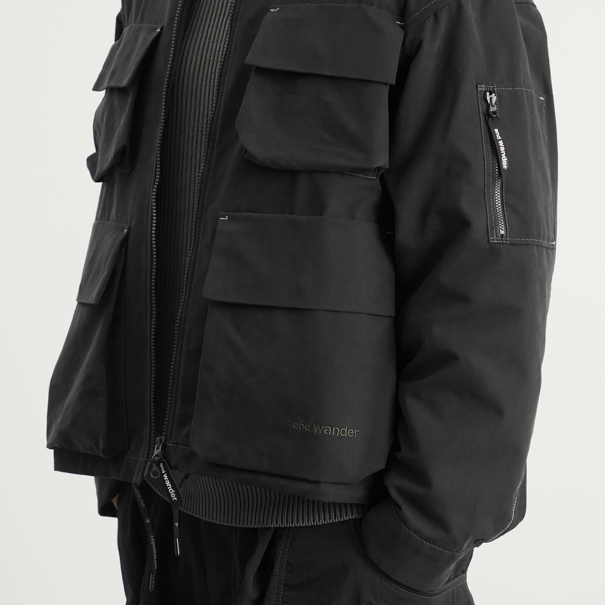 and wander Men's C/PE Twill Field Jacket in Black