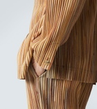 Homme Plissé Issey Miyake Paint Brush Close-Up pleated blazer