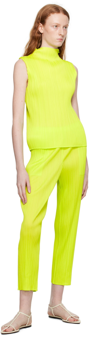 Pleats Please Issey Miyake Green New Colorful Basics 3 Turtleneck  