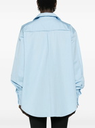 Sinead O'Dwyer Blue Pyjama Logo-Buckle Shirt
