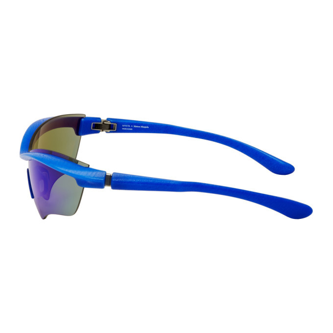 Maison Margiela Blue Mykita Edition Shield Sunglasses Maison Margiela