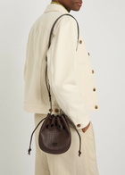 Valentino Garavani Perforated Grained Leather Cross-body bag - Brown - One Size