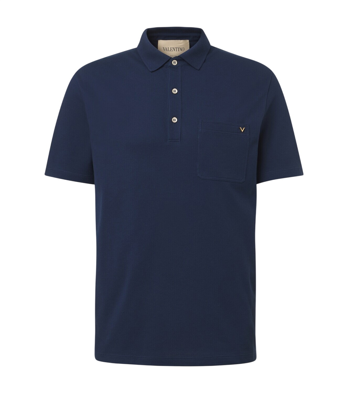 Valentino Men's Cotton Poplin Vacation Shirt in Navy Valentino