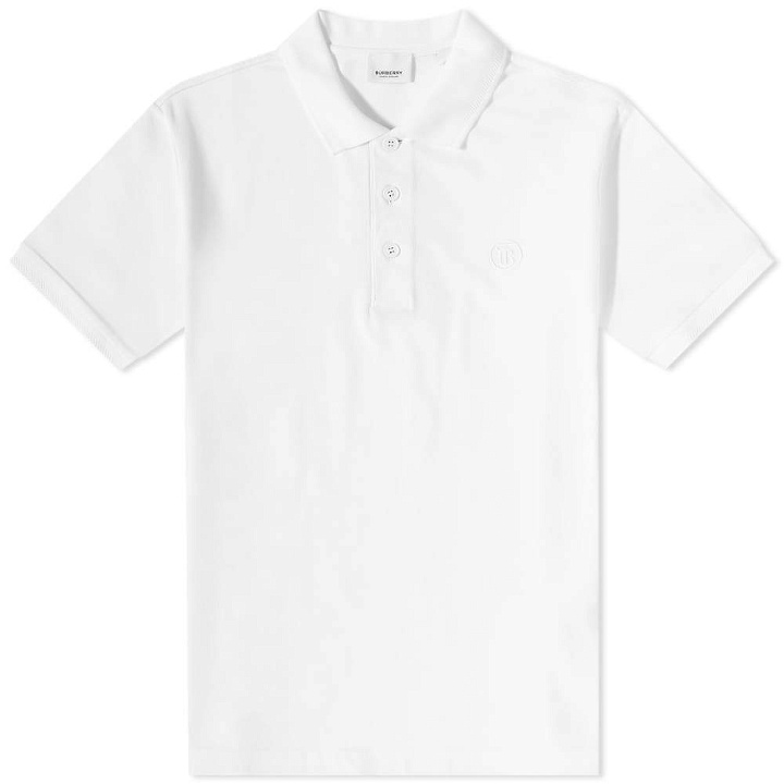 Photo: Burberry Men's Eddie TB Circle Logo Polo Shirt in White