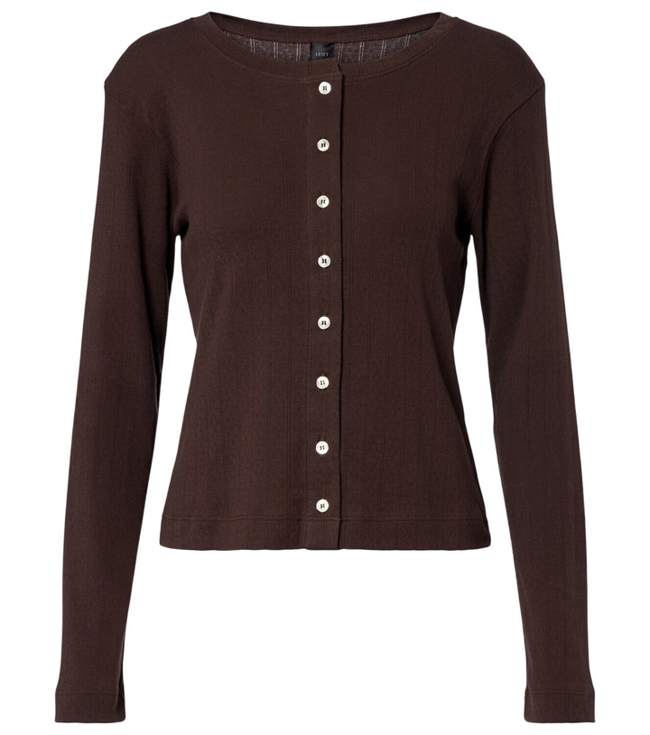Photo: Leset Pointelle cotton cardigan