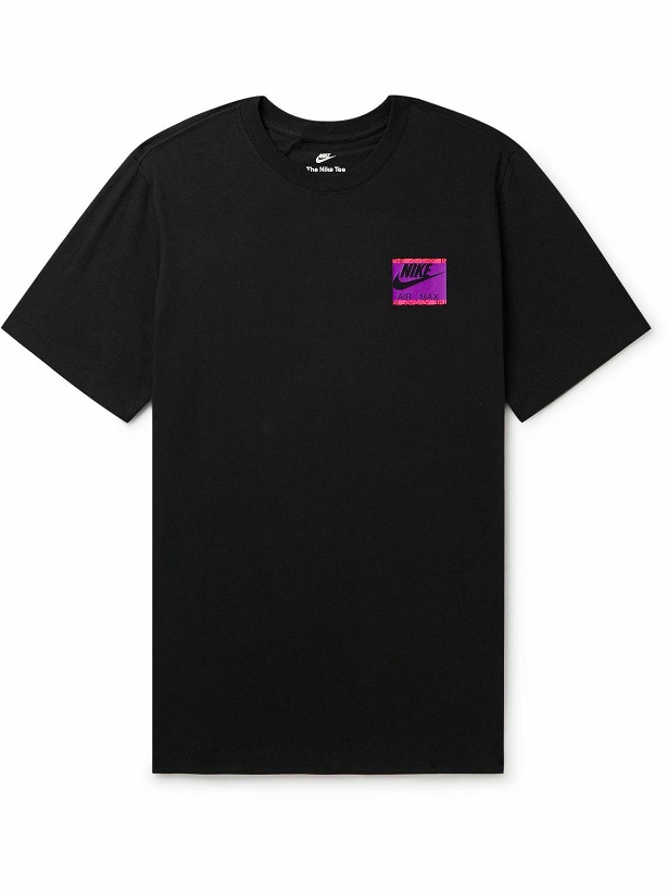 Photo: Nike - NSW Logo-Print Cotton-Jersey T-Shirt - Black