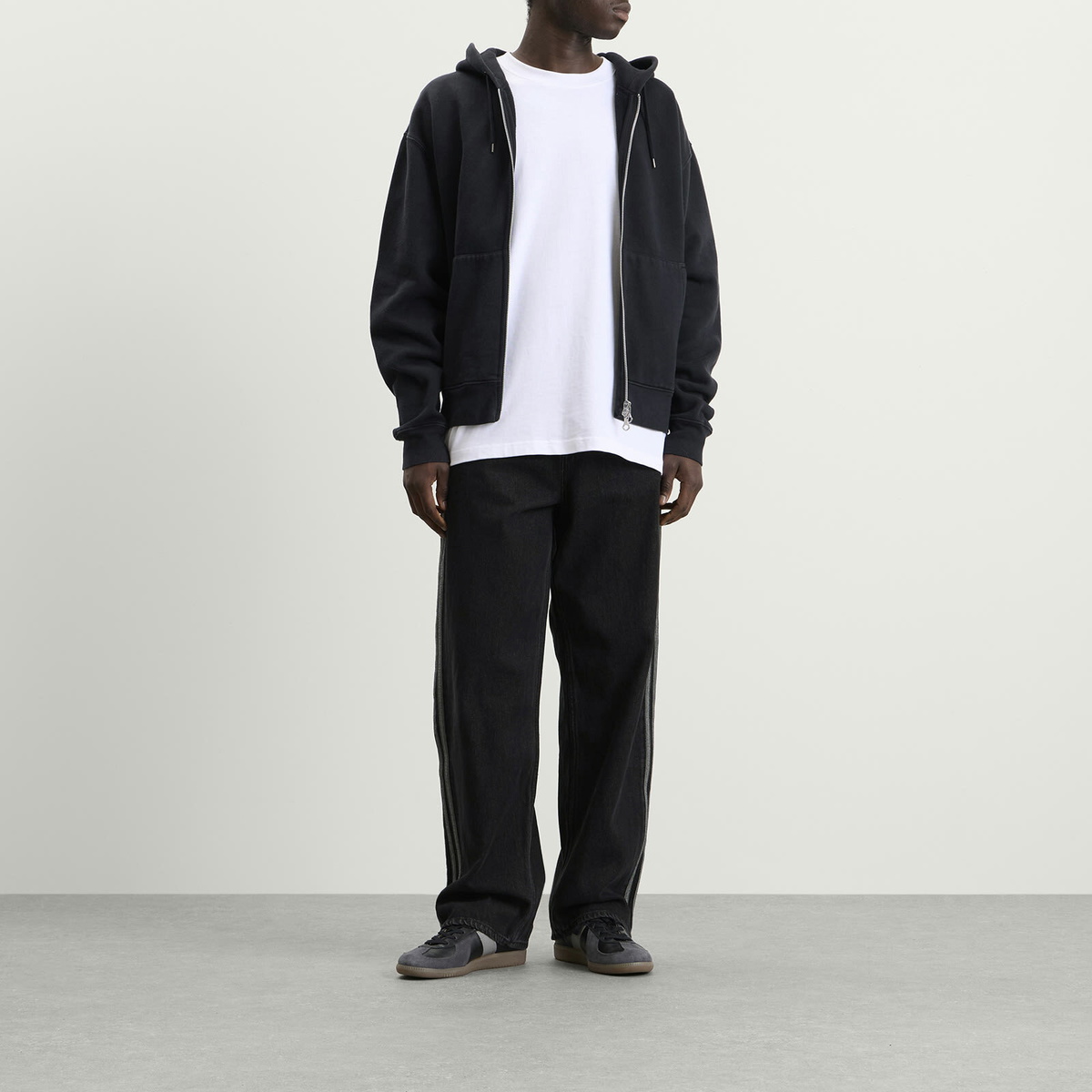 Adidas Men's Denim Jeans in True Black Denim