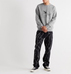 Pop Trading Company - Joost Swarte Printed Mélange Fleece-Back Cotton-Jersey Sweatshirt - Gray