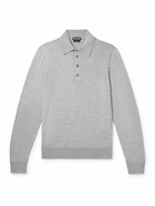 TOM FORD - Slim-Fit Wool Polo Shirt - Gray