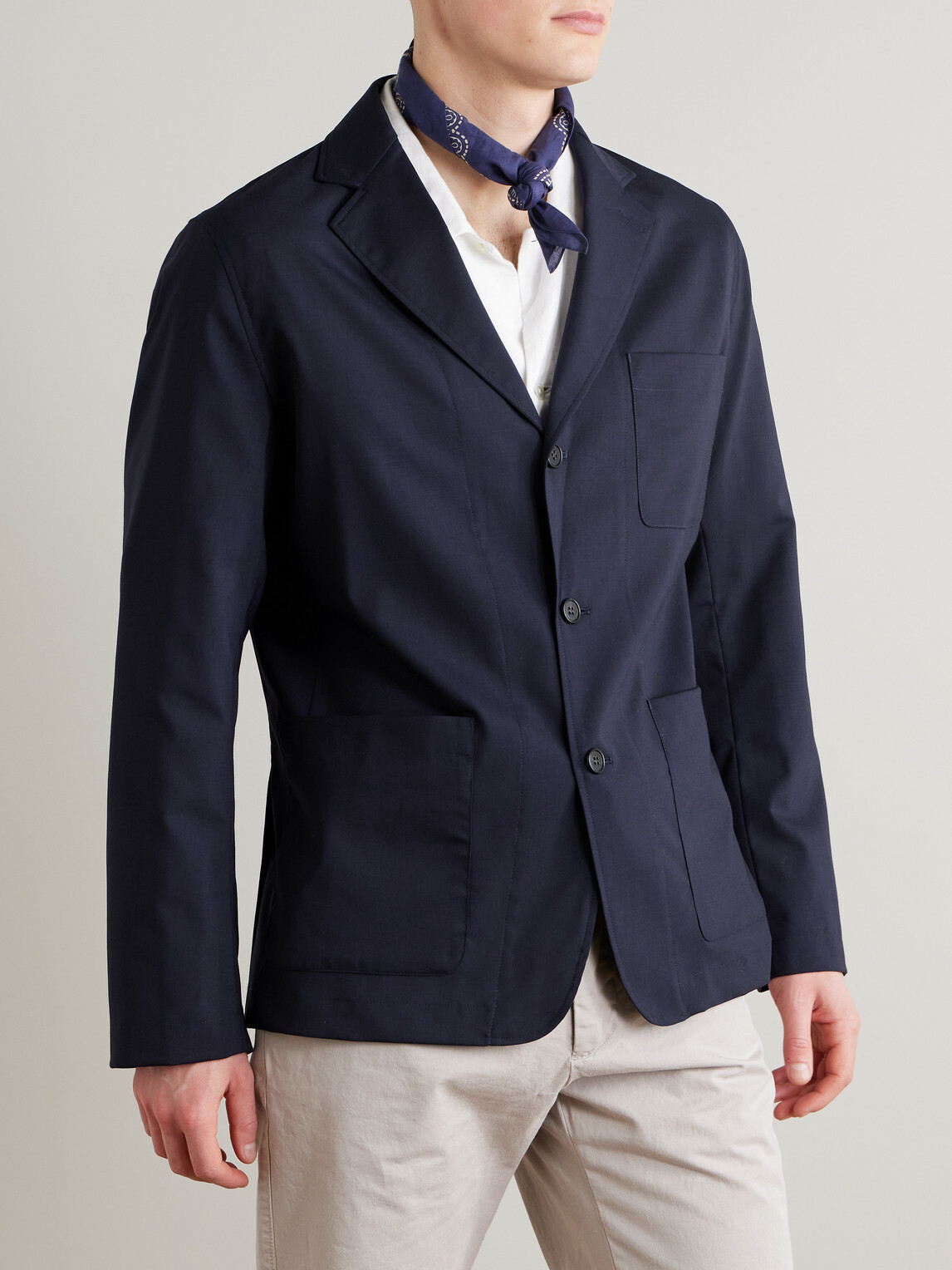 Hartford - Jonbee Flannel Blazer - Blue