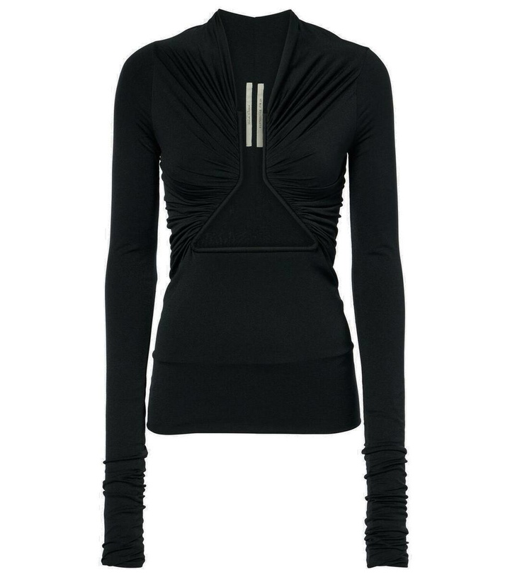 Photo: Rick Owens Cutout cupro jersey top