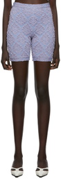 Gauntlett Cheng SSENSE Exclusive Purple Knit Bandage Shorts